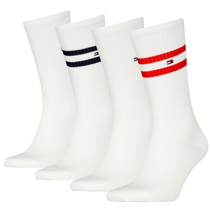 [해외]타미힐피거 Giftbox Sport Stripe 크루 양말 4 켤레 140611862 White