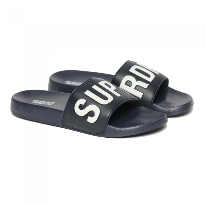 [해외]슈퍼드라이 Core Vegan Pool 슬리퍼 140560665 Deep Navy / Optic