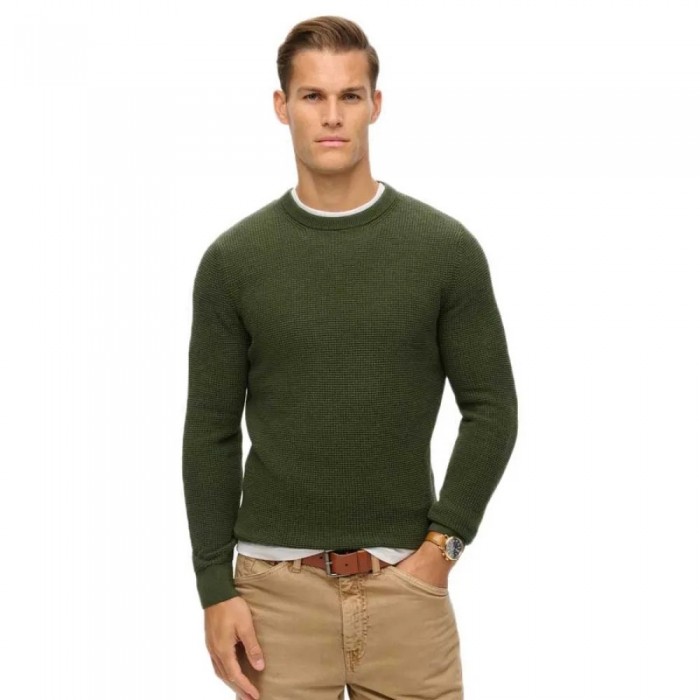 [해외]슈퍼드라이 Textured 스웨터 141398560 Olive Heather