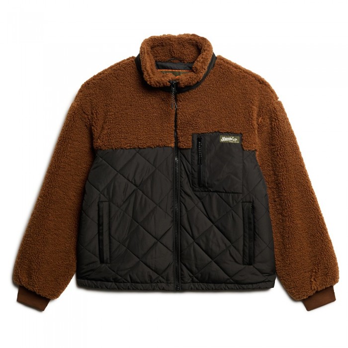 [해외]슈퍼드라이 Workwear 플리스 Hybrid 자켓 141198393 Bison Brown