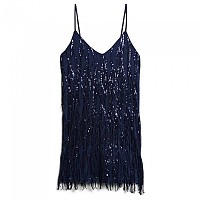 [해외]슈퍼드라이 Fringe 민소매 짧은 드레스 141398502 Navy Sequin