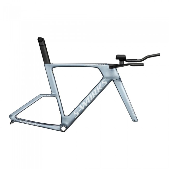 [해외]스페셜라이즈드 S-Works Shiv TT 2025 로드 프레임 1141334861 Gloss Tarmac Black / Metallic White Silver