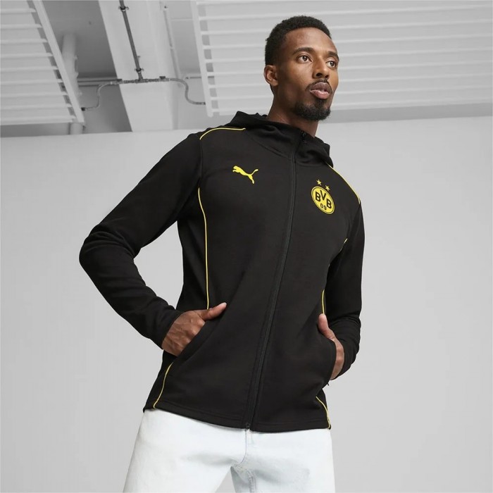 [해외]푸마 BVB Borussia Dortmund Casuals 후드티 3140939545 Black / Faster Yellow