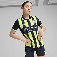 [해외]푸마 Manchester City FC 주니어 원정 짧은 소매 티셔츠 3140940175 New Navy / Yellow Glow