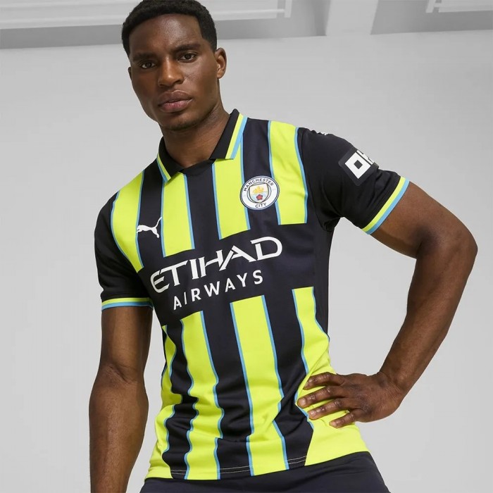 [해외]푸마 Manchester City FC 반팔 어웨이 유니폼 3140940176 New Navy / Yellow Glow