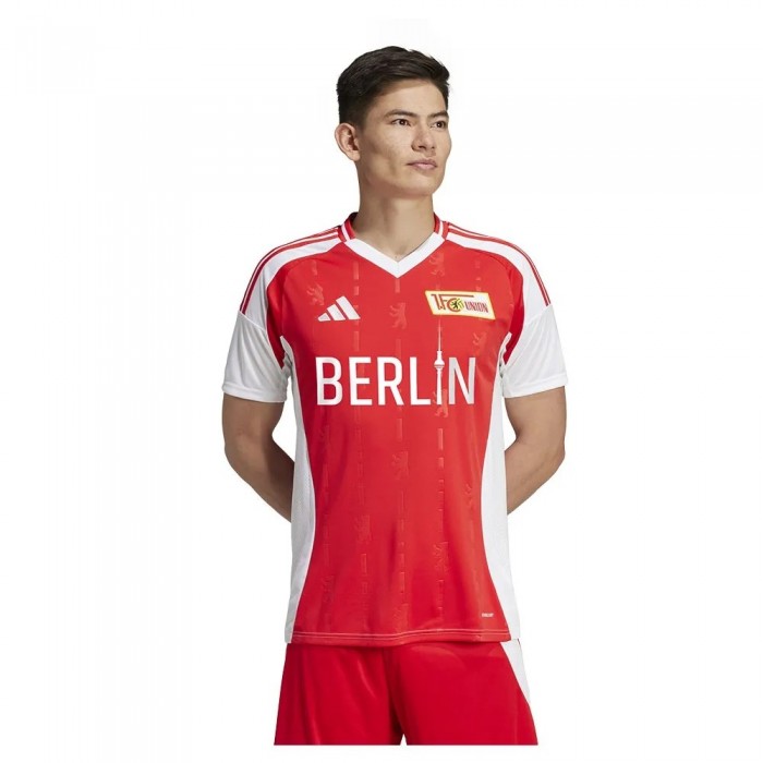 [해외]아디다스 FC Union Berlin 24/25 Home 반팔 티셔츠 3141047528 Vivid Red / White