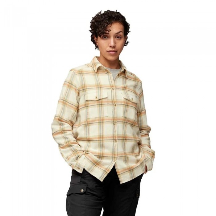 [해외]피엘라벤 ?vik 헤비 Flannel 긴팔 셔츠 4140217786 Dune Beige / Buckwheat Brown