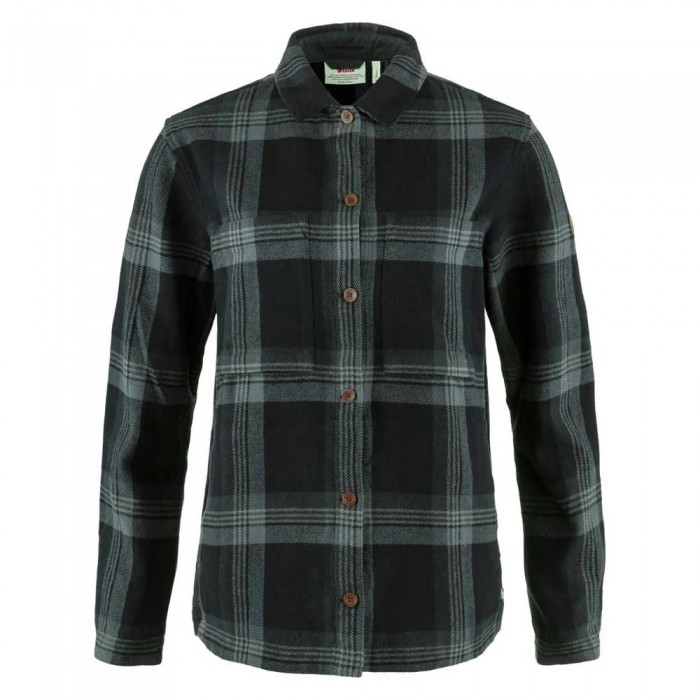 [해외]피엘라벤 Singi Flannel Overshirt 긴팔 셔츠 4140217854 Black / Iron Grey