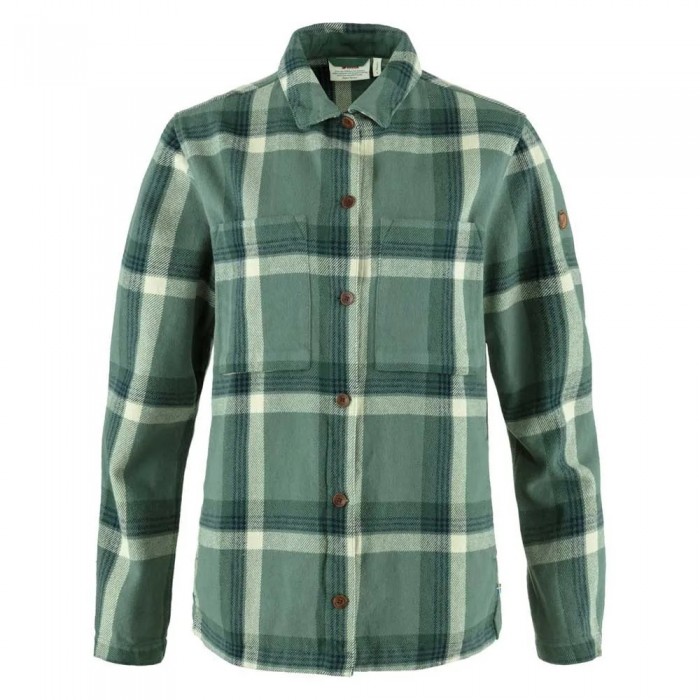 [해외]피엘라벤 Singi Flannel Overshirt 긴팔 셔츠 4140217857 Patina Green / Deep Patina