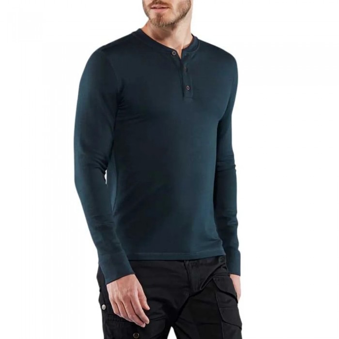 [해외]피엘라벤 Singi Merino Henley 긴팔 티셔츠 4140211733 Dark Navy