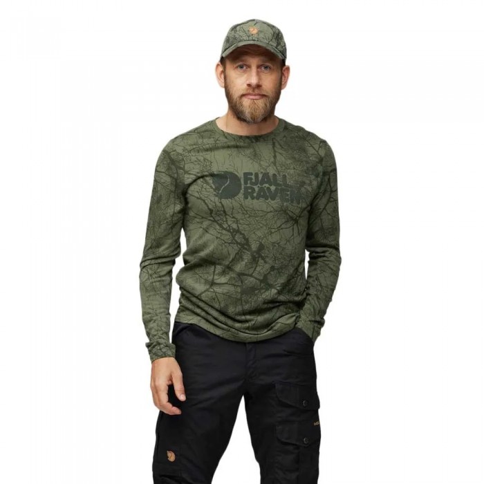 [해외]피엘라벤 V?rmland Wool 긴팔 티셔츠 4140217947 Green Camo