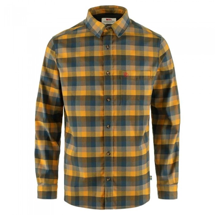 [해외]피엘라벤 Lappland Stretch Flannel 긴팔 셔츠 4140621285 Laurel Green / Mountain Blue