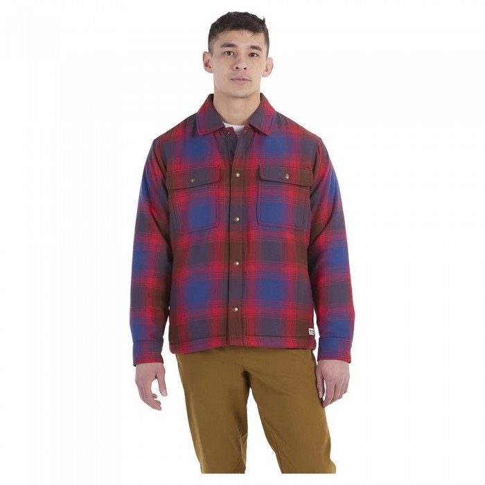 [해외]마모트 Ridgefield Sherpa Flannel 긴팔 셔츠 4141393114 Team Red