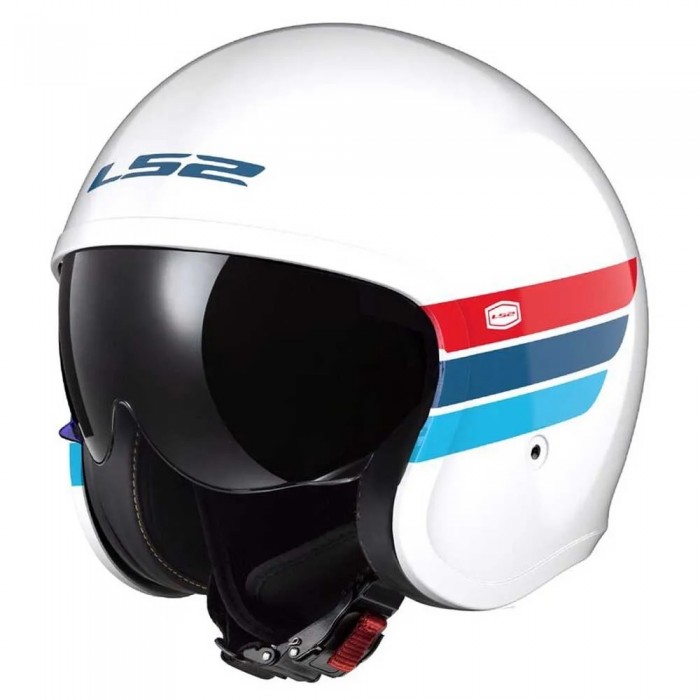 [해외]LS2 OF599 Spitfire II Retro 오픈 페이스 헬멧 9140764433 White / Blue / Red