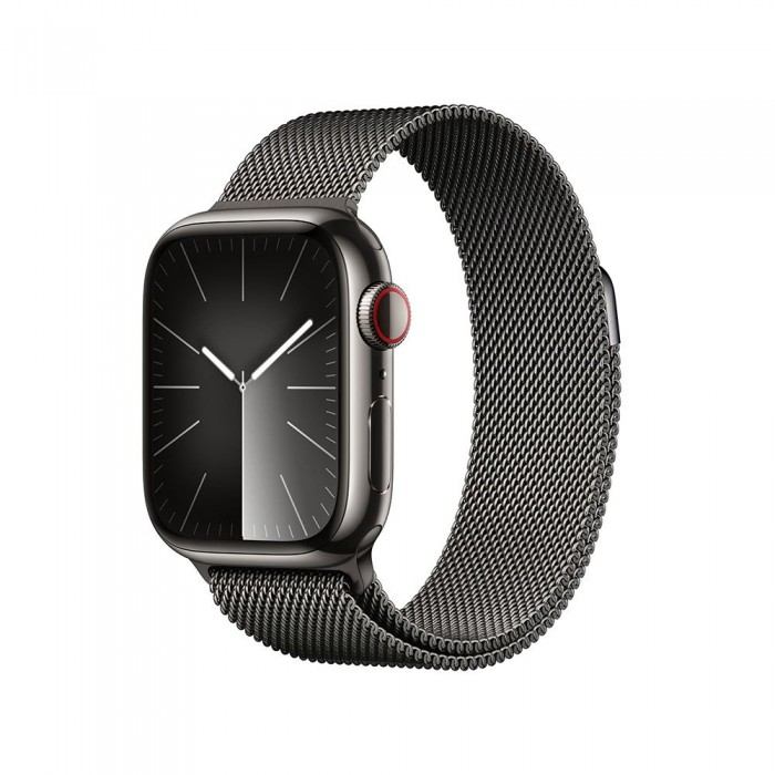 [해외]APPLE Series 9 GPS+Cellular 41 mm watch 6140371239 Graphite / Steel Milanese