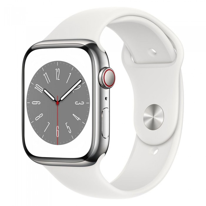 [해외]APPLE Watch Series 8 GPS+Cellular 45 mm 리퍼비쉬 6140816511 Silver Stain White