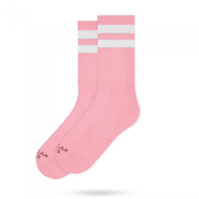 [해외]AMERICAN SOCKS Bubblegum Cotton Half 긴 양말 6139030814 Pink / White