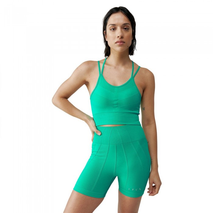 [해외]BORN LIVING YOGA Isolda Seamless 하이웨스트 쇼츠 레깅스 6140250468 Reef Green