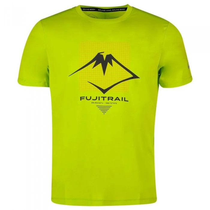 [해외]아식스 Fujitrail Logo 반팔 티셔츠 리퍼비쉬 6141412195 Neon Lime / Br.Orange / Performance Black