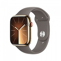 [해외]APPLE Series 9 GPS+Cellular 45 mm watch 14140371241 Gold / Steel Clay