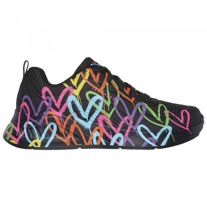 [해외]스케쳐스 Uno Lite 운동화 140624633 Black Durabuck W Multi Color Heart Print