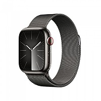 [해외]APPLE Series 9 GPS+Cellular 41 mm watch 1140371239 Graphite / Steel Milanese