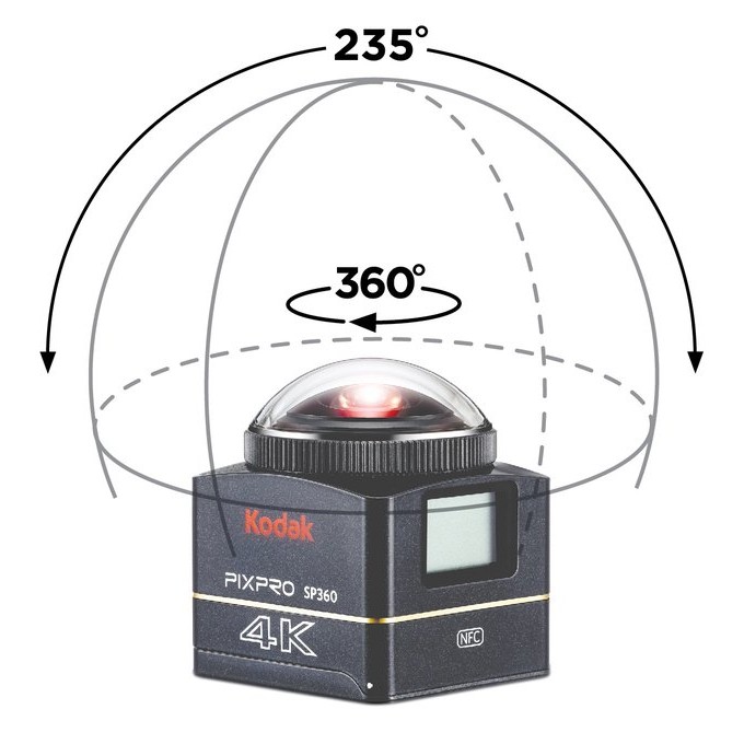 [해외]KODAK Pixpro SP360 액션 카메라 1139611695 Negro