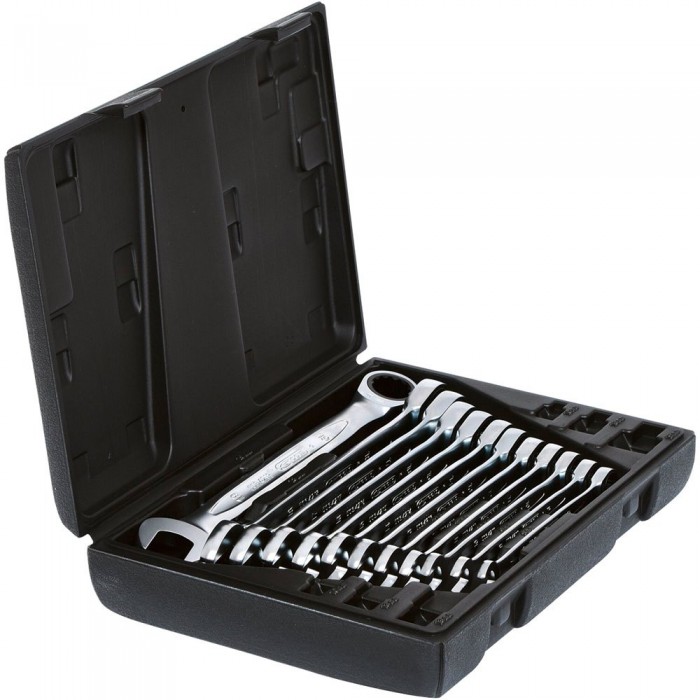 [해외]KS TOOLS Gear Plus 12 조각 래칫 휠 장치 반지 스패너 세트 1137894121 Silver / Black