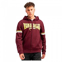 [해외]LONSDALE Darfield 풀지퍼 스웨트셔츠 7141308128 Oxblood / Yellow / White