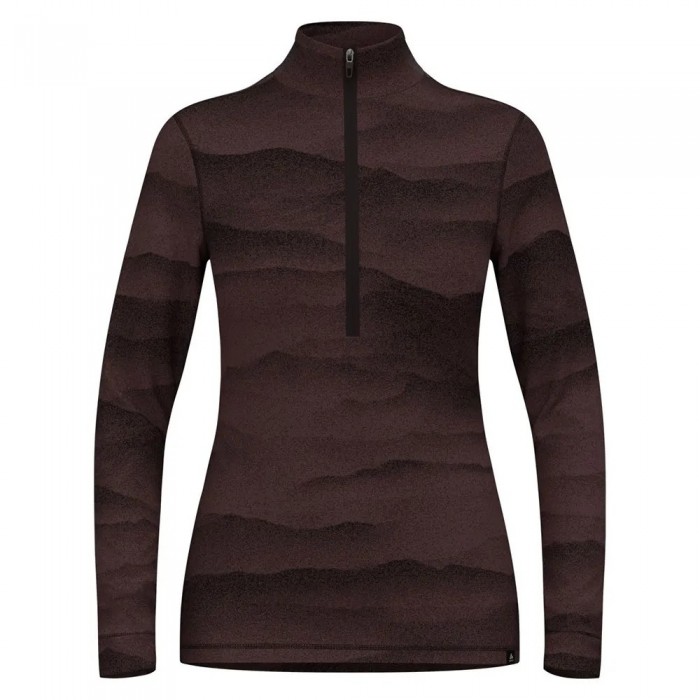 [해외]오들로 Merino Ridgelines 긴팔 베이스 레이어 4141332725 Fudge / Black / Black