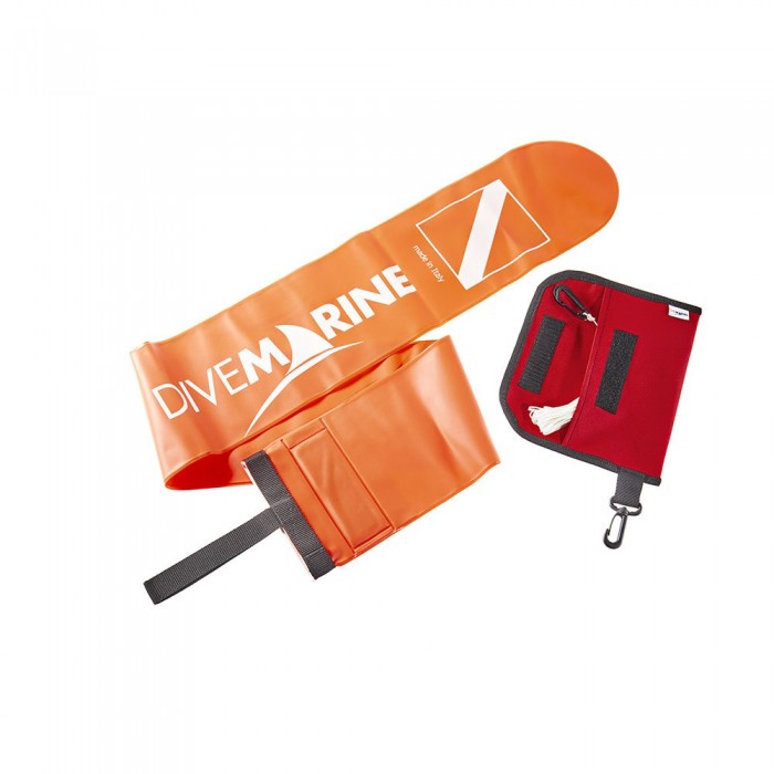 [해외]DIVEMARINE 15 m White Nylon Cord Red Pouch Safety 신호 부표 10141242019 Orange