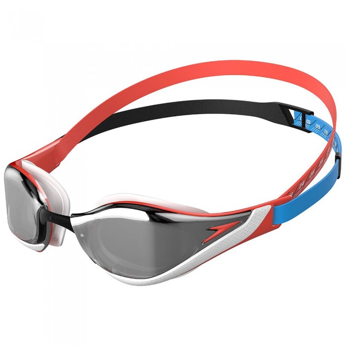 [해외]스피도 Fastskin Pure Focus Mirror 수영 고글 6141025617 Siren Red / Black / White / Picton Blue