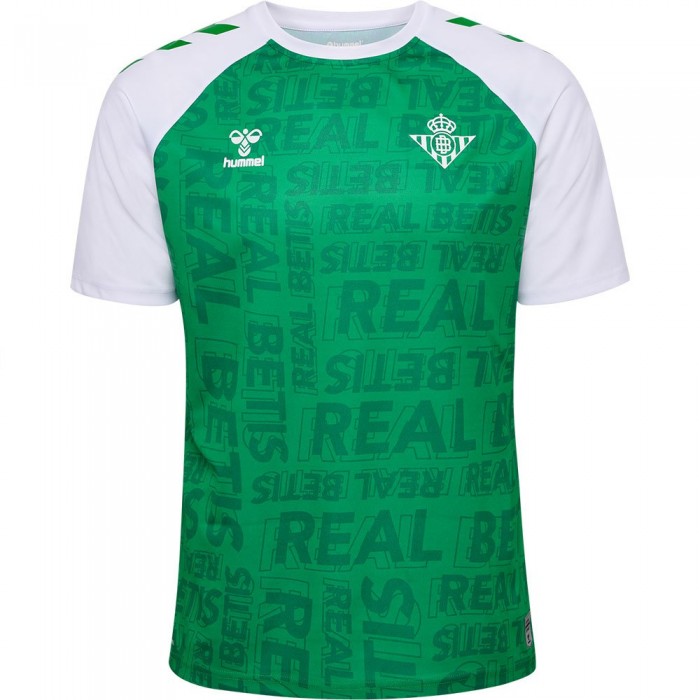 [해외]험멜 Real Betis 23/24 경기용 반팔 티셔츠 3140099867 Jelly Bean / White