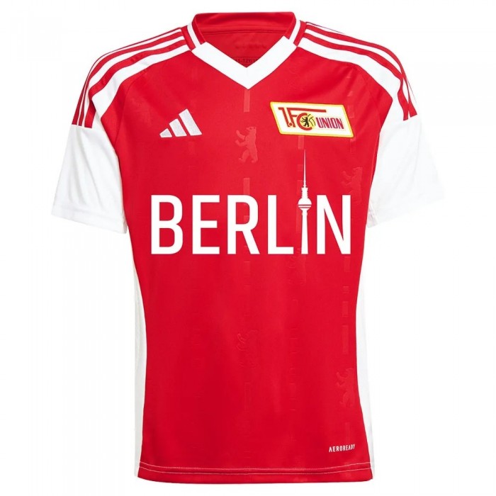 [해외]아디다스 FC Union Berlin 24/25 주니어 홈 반팔 티셔츠 3141047531 Vivid Red / White