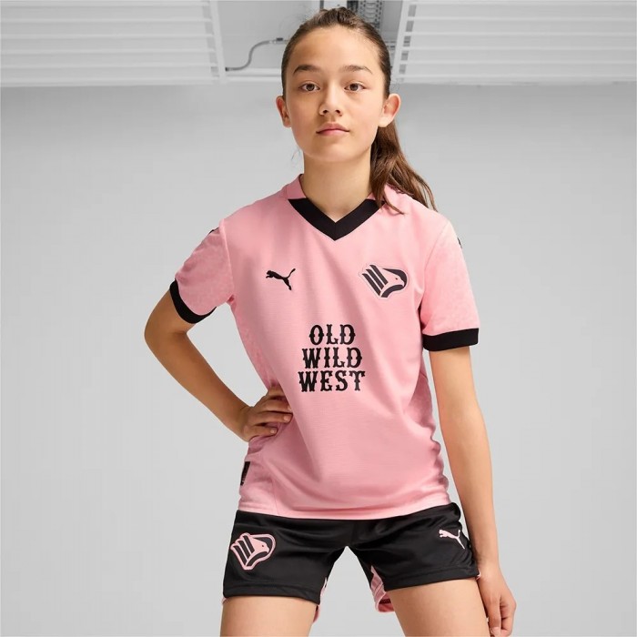 [해외]푸마 Palermo FC 주니어 홈 반팔 티셔츠 3140949550 Bright Pink / Black