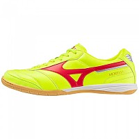 [해외]미즈노 Morelia Elite In 실내 코트 슈즈 3141340624 Safety Yellow / Fiery Coral 2 / Grey Silver