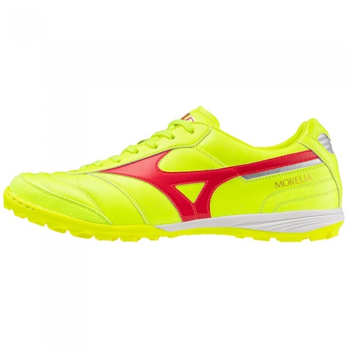 [해외]미즈노 Morelia Elite Tf 실내 코트 슈즈 3141340628 Safety Yellow / Fiery Coral 2 / Grey Silver