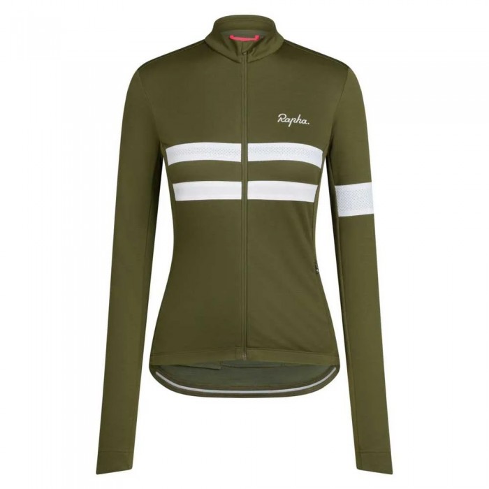 [해외]라파 Brevet 긴팔 저지 1141431134 Dark Khaki / White