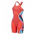 [해외]스피도 Fastskin LZR Pure Intent 2.0 Kneeskin 오픈 백 경기용 수영복 6141025860 Flame Red / Picton Blue / Snow Reflective