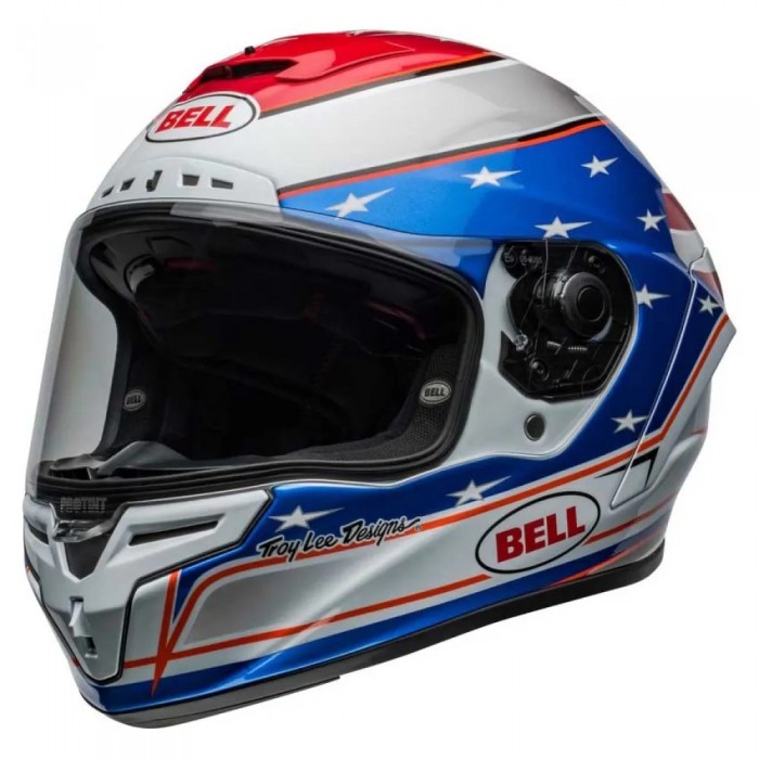 [해외]BELL Race Star DLX Flex Beaubier 24 풀페이스 헬멧 9141267542 Gloss White / Blue