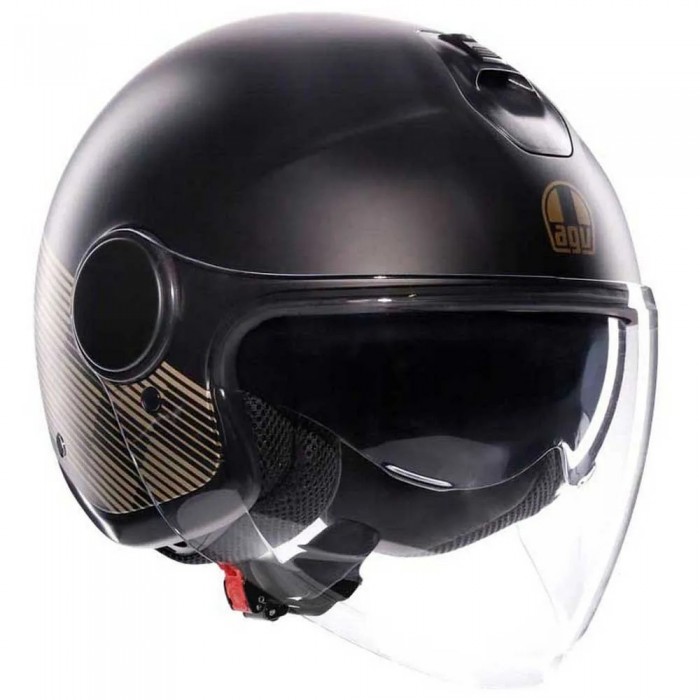 [해외]AGV Eteres 오픈 페이스 헬멧 9141295532 Ponza Matt Black / Gold