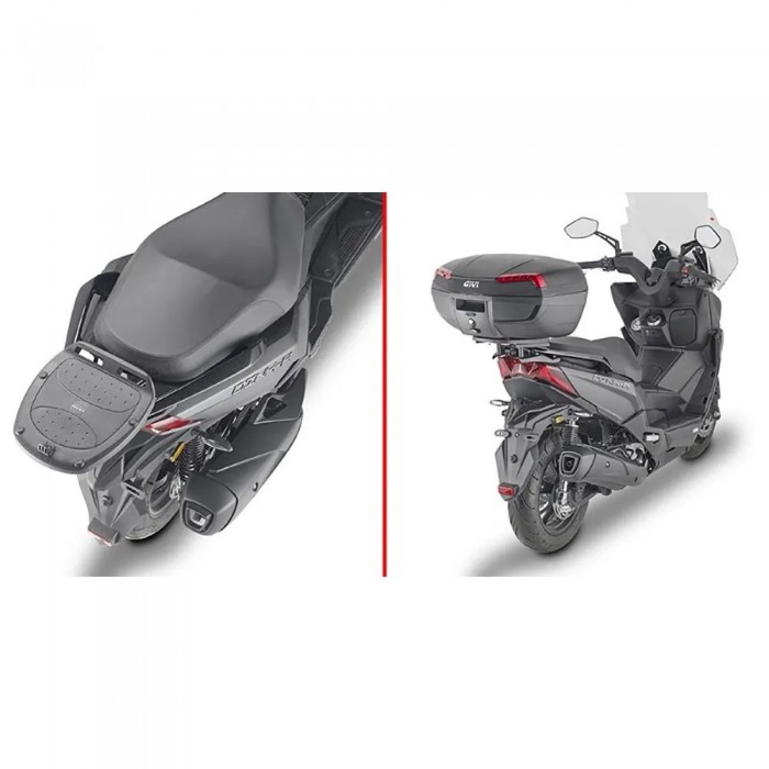 [해외]기비 Monolock Kymco R 125/150cc 2023 탑 케이스 후면 피팅 9140912159 Black