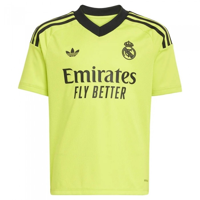 [해외]아디다스 Real Madrid 24/25 주니어 골키퍼 써드 반팔 티셔츠 3141047412 Semi Solar Yellow