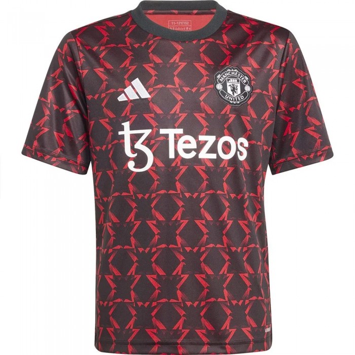 [해외]아디다스 Manchester United 24/25 주니어 프리매치 반팔 티셔츠 3141050409 Black / Mufc Red