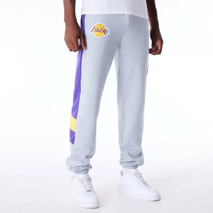 [해외]뉴에라 NBA Panel LA Lakers 조거팬츠 141163685 Grey Med