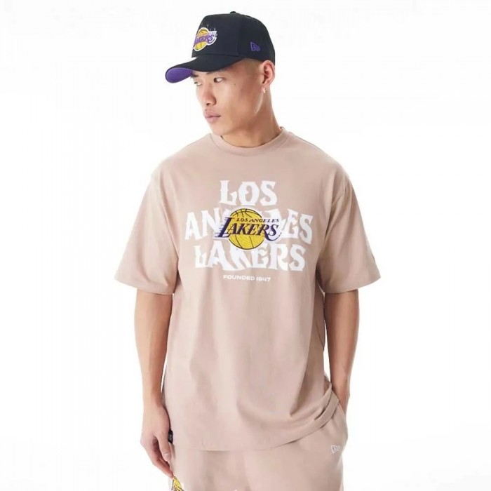 [해외]뉴에라 NBA Cf Grphc Oversized La Lakers 반팔 티셔츠 141414786 Med Beige