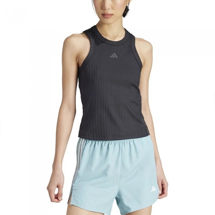 [해외]아디다스 All Gym Seasonal Rib Tight Fit Tonal 3 Stripes tank 스포츠 탑 141050049 Black