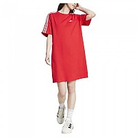 [해외]아디다스 Essentials 3 Stripes Single 져지 Boyfriend Tee 드레스 141129107 Better Scarlet