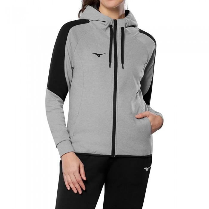 [해외]미즈노 Athletics RB 풀지퍼 스웨트셔츠 6140434956 Grey Heather