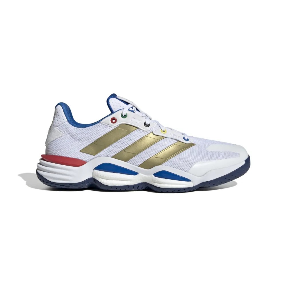 [해외]아디다스 Stabil 16 실내 운동화 12141483338 Cloud White / Gold Metallic / Dark Blue